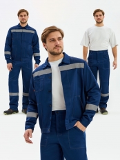 Костюм Лигор-1 СОП К. (тк.Смесовая,210) брюки, т.синий