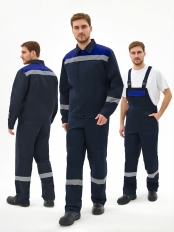 Костюм Липецк-2 СОП CH (тк.Смесовая,280) п/к, т.синий/васильковый