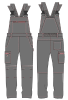 Полукомбинезон женский ProfLineSpecialist (тк.Смесовая,240), серый/розовый