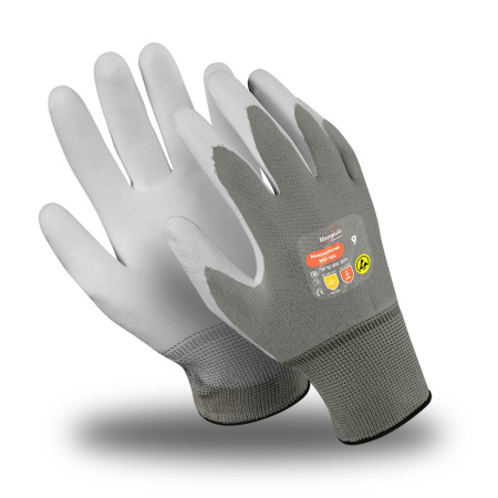 Перчатки Manipula Specialist Микростатик (ESD) (нейл.+полиур.+медн.), MG-164