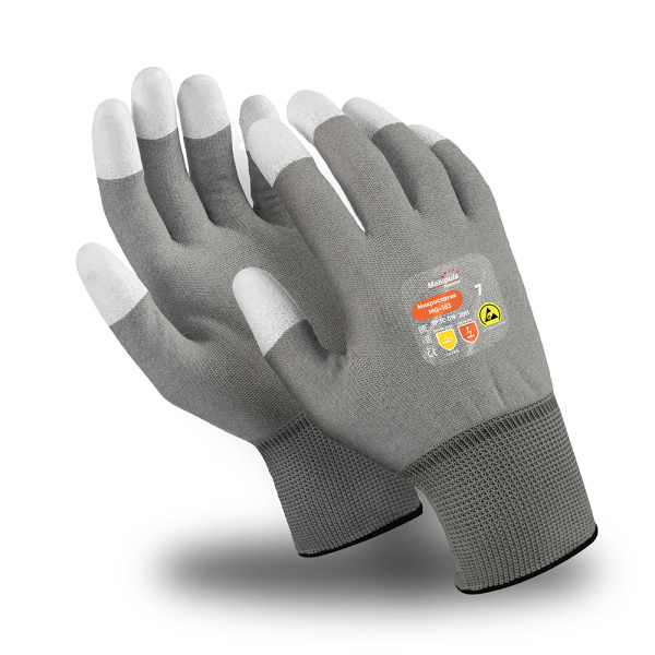 Перчатки Manipula Specialist Микростатик (ESD) (нейл.+полиур.+медн.), MG-163