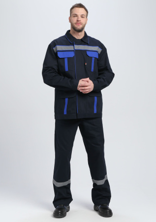 Костюм Итрорис-1 СОП (тк.Саржа,250) брюки, т.синий/васильковый