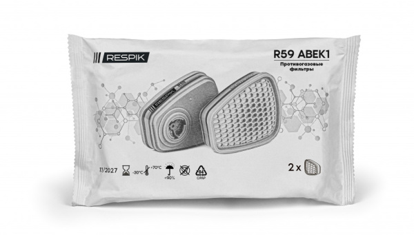 Фильтр противогазовый RESPIK R59 А1В1Е1К1 (2 шт)