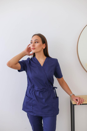 Костюм женский Оксана (тк.Смесовая,120), т.синий