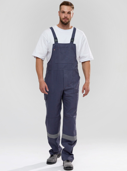 Костюм Флофт-2 СОП У. (тк.Саржа,250) п/к, т.серый/св.серый