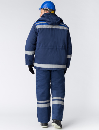 Костюм зимний СОП Кос_001 (тк.Смесовая,210) брюки, т.синий/васильковый