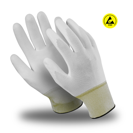 Перчатки Manipula Specialist Микростатик (ESD) (нейл.+полиур.+медн.), MG-164